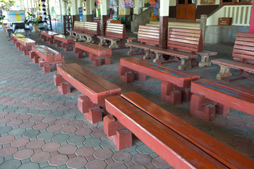 Railway station wood chair