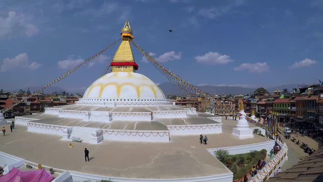 Boudhanath stupa timelapse in Kathmandu, Nepal