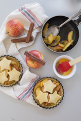 Homemade apple pie in kitchen