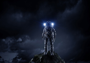 Adventure of spaceman. Mixed media © Sergey Nivens