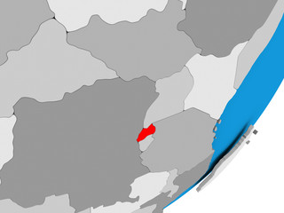 Fototapeta premium Map of Rwanda