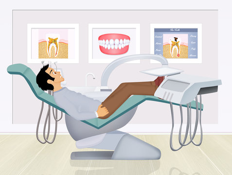 patient in the dentist studio