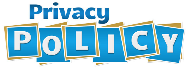 Privacy Policy Blue Blocks Text 