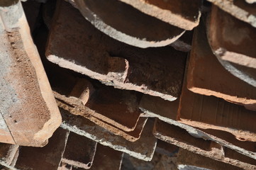 red tiles for roof construction or renovation