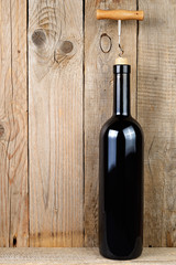 Wine bottle with corkscrew - 175209583