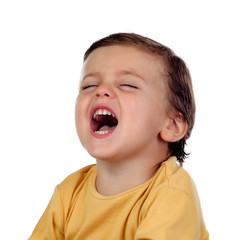 Adorable small child laughing