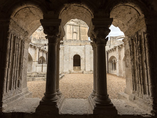 Fototapeta premium Cloisters in the Abbey of St. Peter in Montmajour near Arles, France