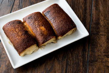 Turkish Traditional Desert Kazandibi / Milk Pudding