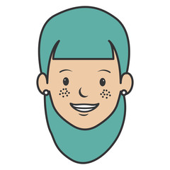 beautiful woman head avatar character