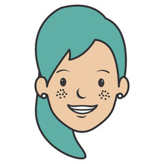 Fototapeta premium beautiful woman head avatar character