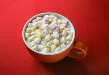 Cocoa drink with marshmallows