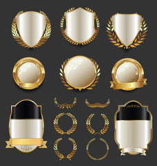 Luxury golden labels retro vintage collection