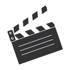 Fototapeta premium clapperboard cinema isolated icon