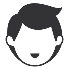 young man head avatar character