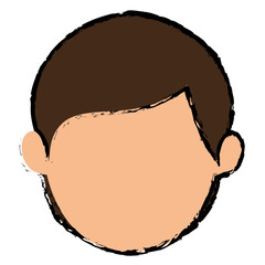 young man head avatar character