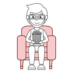 man in cinema 3d chair