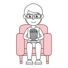 man in cinema 3d chair