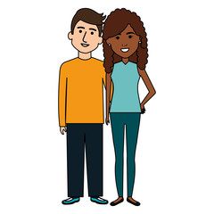 lovers couple avatars character