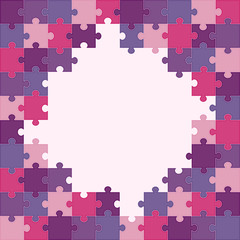 Colorful puzzle background, vector illustration