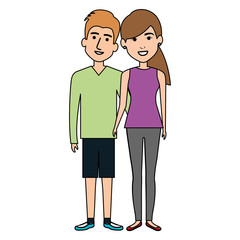 Obraz premium lovers couple avatars character
