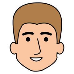 young man head avatar character