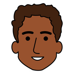 young black man head avatar character