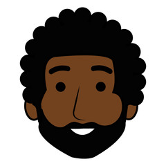 young black man head avatar character