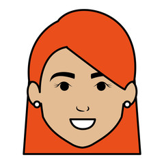 beautiful woman head avatar character