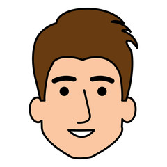 young man head avatar character