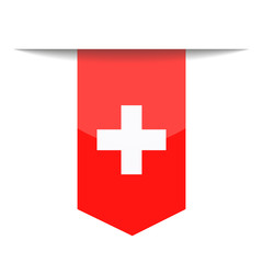 Switzerland Flag Vector Bookmark Icon