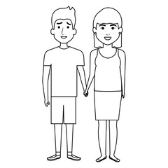 lovers couple avatars character