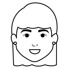 beautiful woman head avatar character