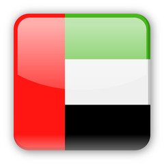 Fototapeta premium United Arab Emirates Flag Vector Square Icon