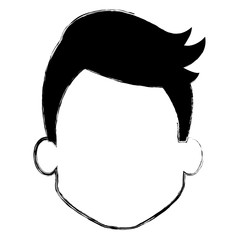 young man head avatar character