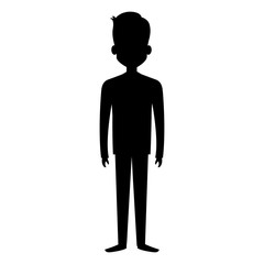 young man silhouette avatar character