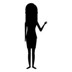 beautiful woman silhouette avatar character