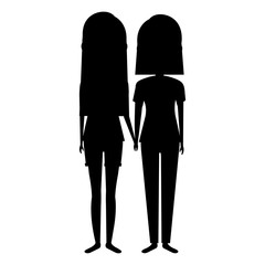 beautiful women silhouette avatars characters