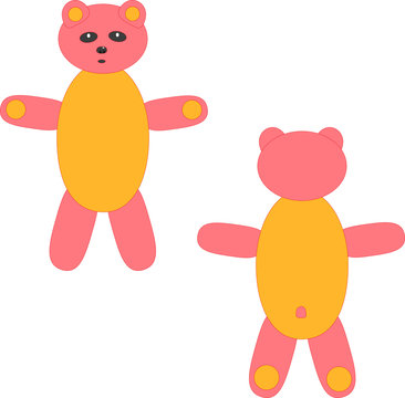 Pink toy bear