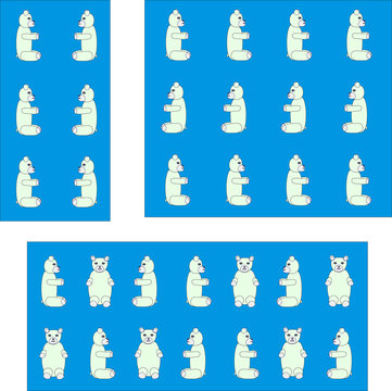 Print with white bears