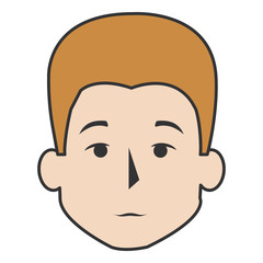 young man head avatar character