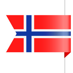 Norway Flag Vector Bookmark Icon