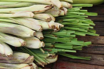 Fresh lemon grass in the market