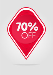 Special offer sale sticker 70 percent