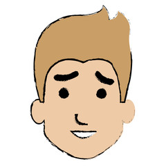 young man head avatar character