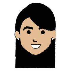 beautiful woman head avatar character