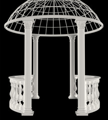 3D rendering   Arbor isolated on a black background