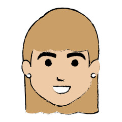 beautiful woman head avatar character