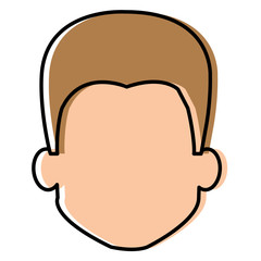 young man head avatar character