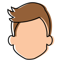 young man head avatar character
