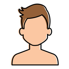 young man shirtless avatar character